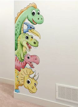 CUTE DINOSAUR WALL DECAL NEW N PACKAGE