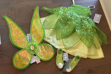 Disney Store Tinkerbell Costume with Light Up Wings and Shoes