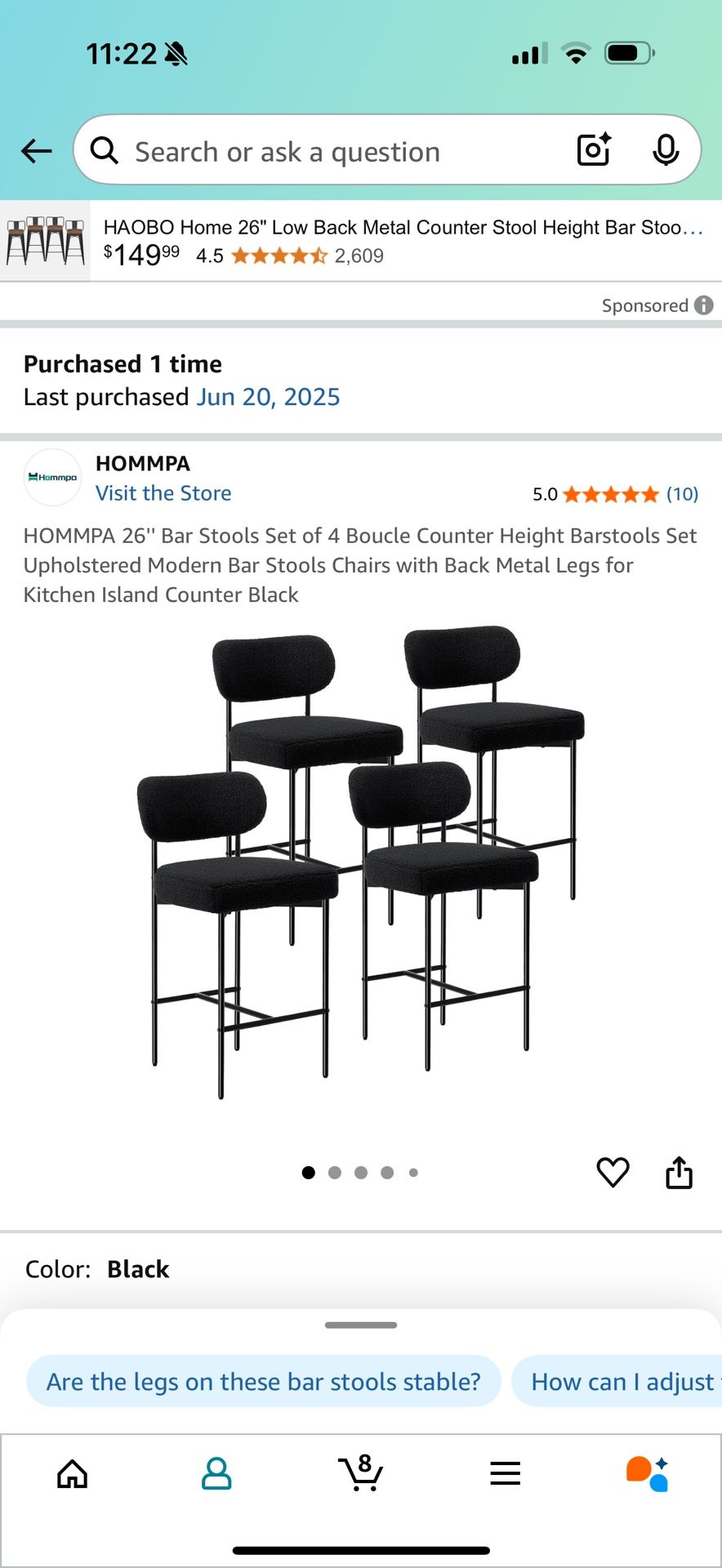 26” Bar Stools (set of 4)