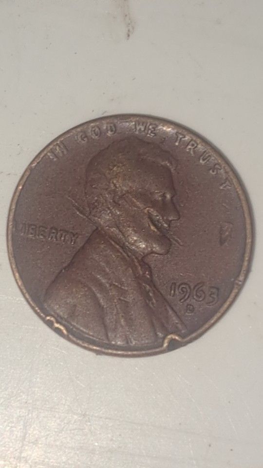 1963 Red Error Cent
