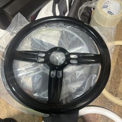 Billet Aluminum Black Steering Wheel Universal