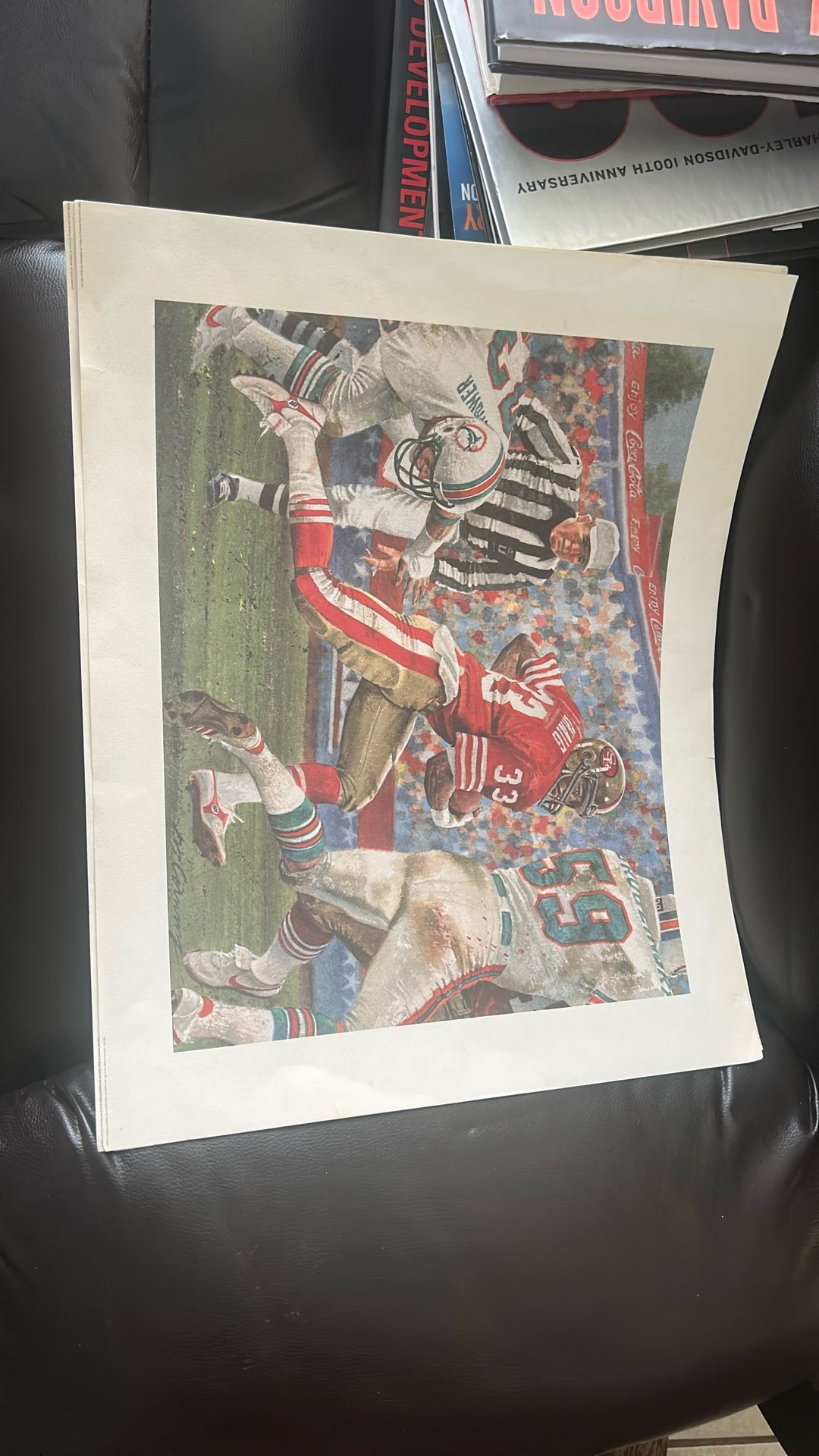 49ers Super Bowl Dolphins Two Different Prints Total Of 3