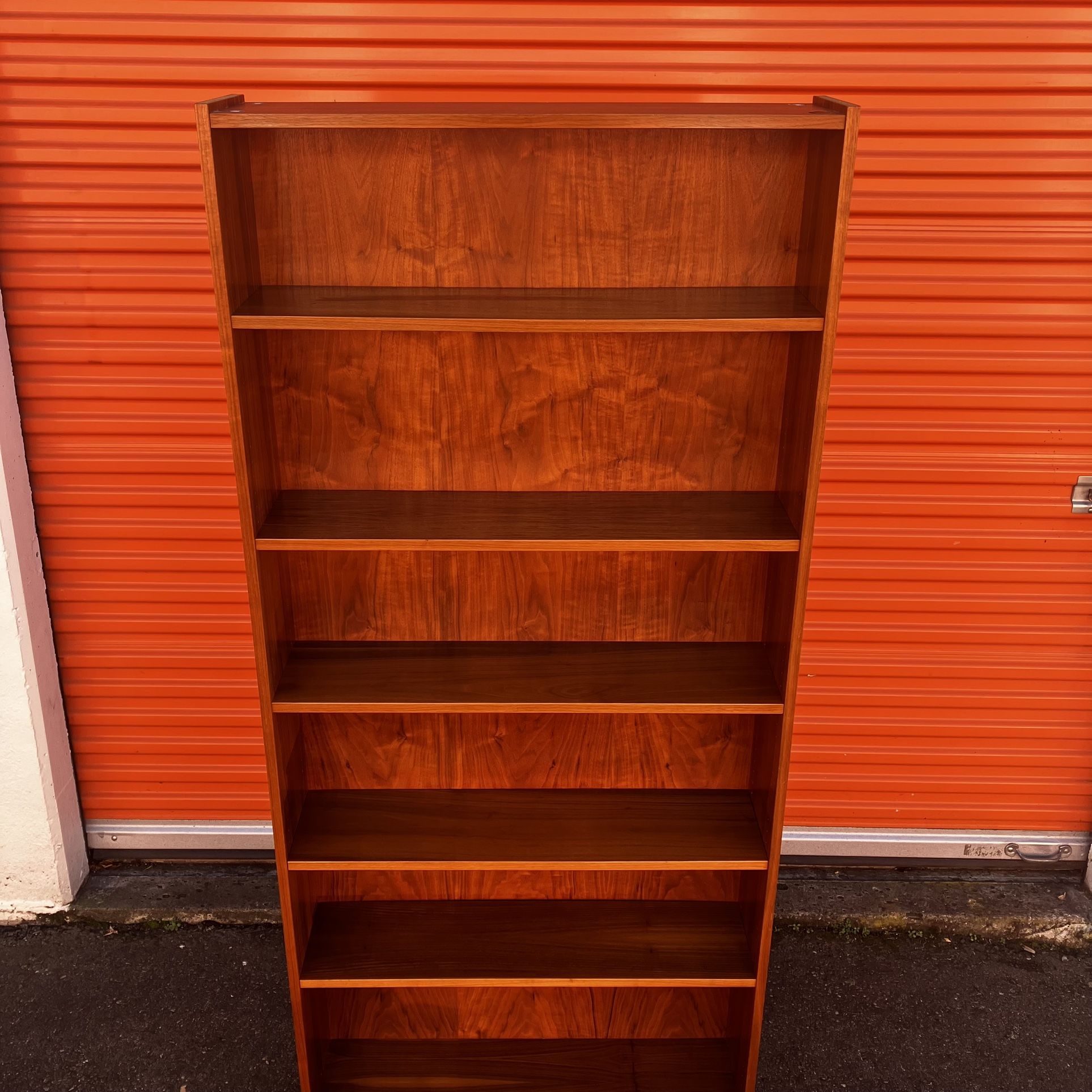 Tall Vintage Mid Century Teak Bookshelf