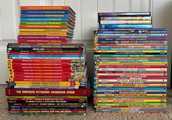 THE SIMPSONS BOOK/ GRAPHIC NOVEL COLLECTION — 76 BOOKS