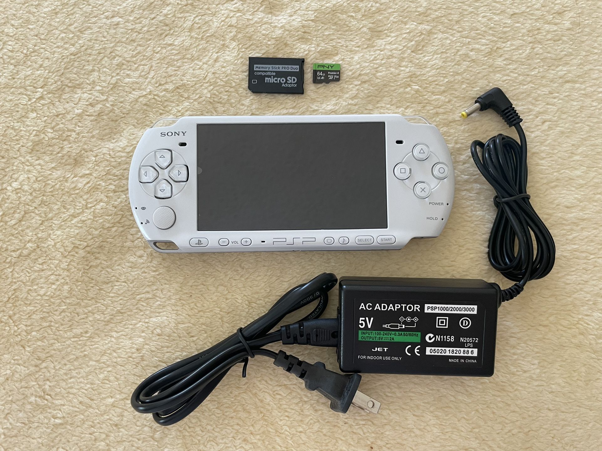 Sony PlayStation Portable Psp 3000 Pearl White w/ 7000+ Games Saved