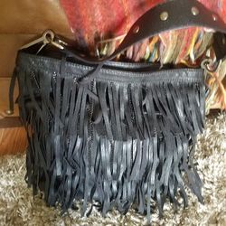 Beautiful black leather purse