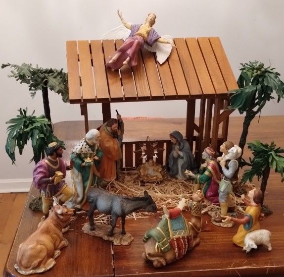 Rare Vintage Franklin Mint 1989 Nativity Set