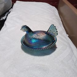 Vintage Sitting Hen Candy Dish