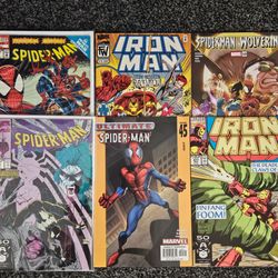 Marvel Spider-Man & Iron Man 6 Comic Book Lot