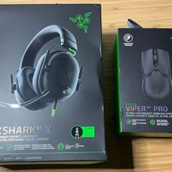 Razer Gaming Bundle – BlackShark V2 X Headset + Viper V2 Pro Mouse – NEW