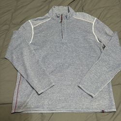 Tommy Bahama Sweater  Blue 1/4  Zip Pullover  