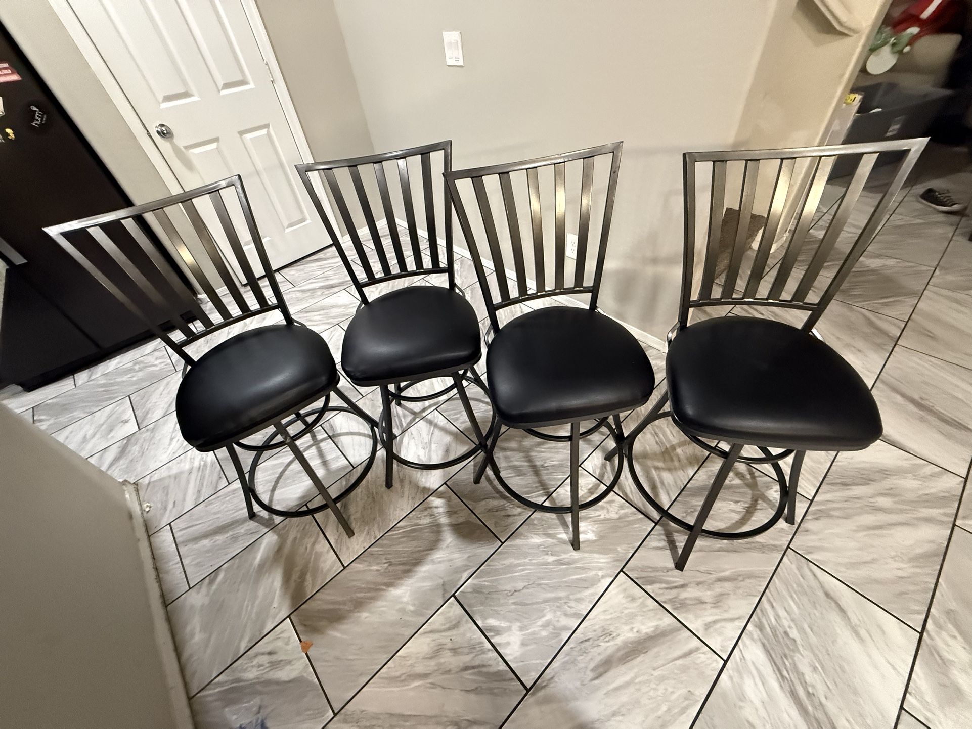4 High Bar Stool Chairs