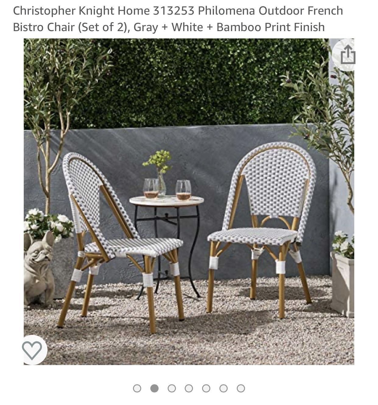 Brand New French Bistro Chair Pair