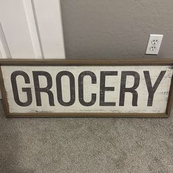 Kitchen Grocery Wall Decor Sign