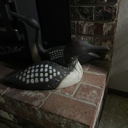 Two Decorative Wood Loons