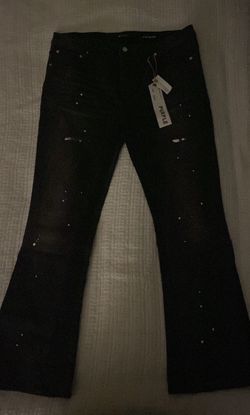 Black Purple Jeans Flared