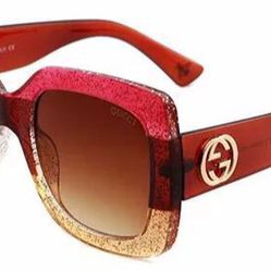 Red and gold sunglasses GG