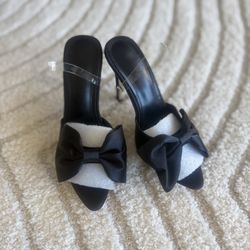 Satin Black Heels