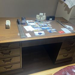 Vintage Wood Office Desk