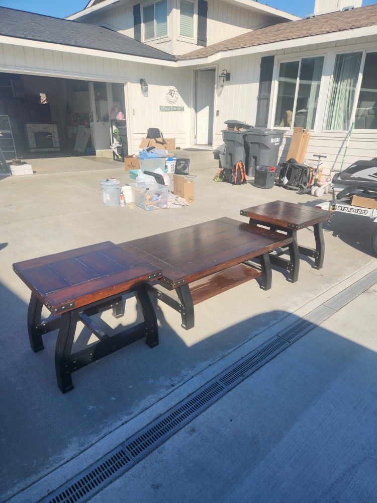 Coffee Table And 2 End Tables