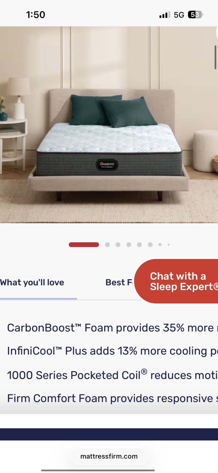 Beautyrest PressureSmartâ„¢ 2.0 Extra Firm 13.5" Mattress