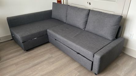 IKEA FRIHETEN Sectional Sleeper Sofa w/ Storage — Dark Gray