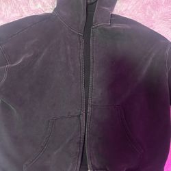 Medium Heavyweight washed zip up hoodie 