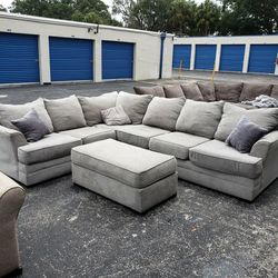 (Delivery Available) Ashley Furniture Grey Sectional Couch Sofa 