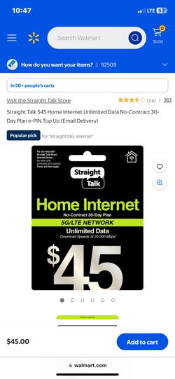 Straight Talk Home internet Prepaid Card ! DATA .UNLIMITED! 