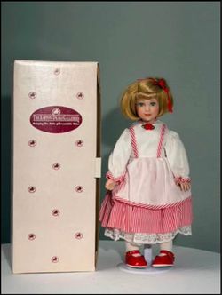 Vintage 1997 Paradise Galleries Candy Cane Porcelain Doll Phyllis Wright B382