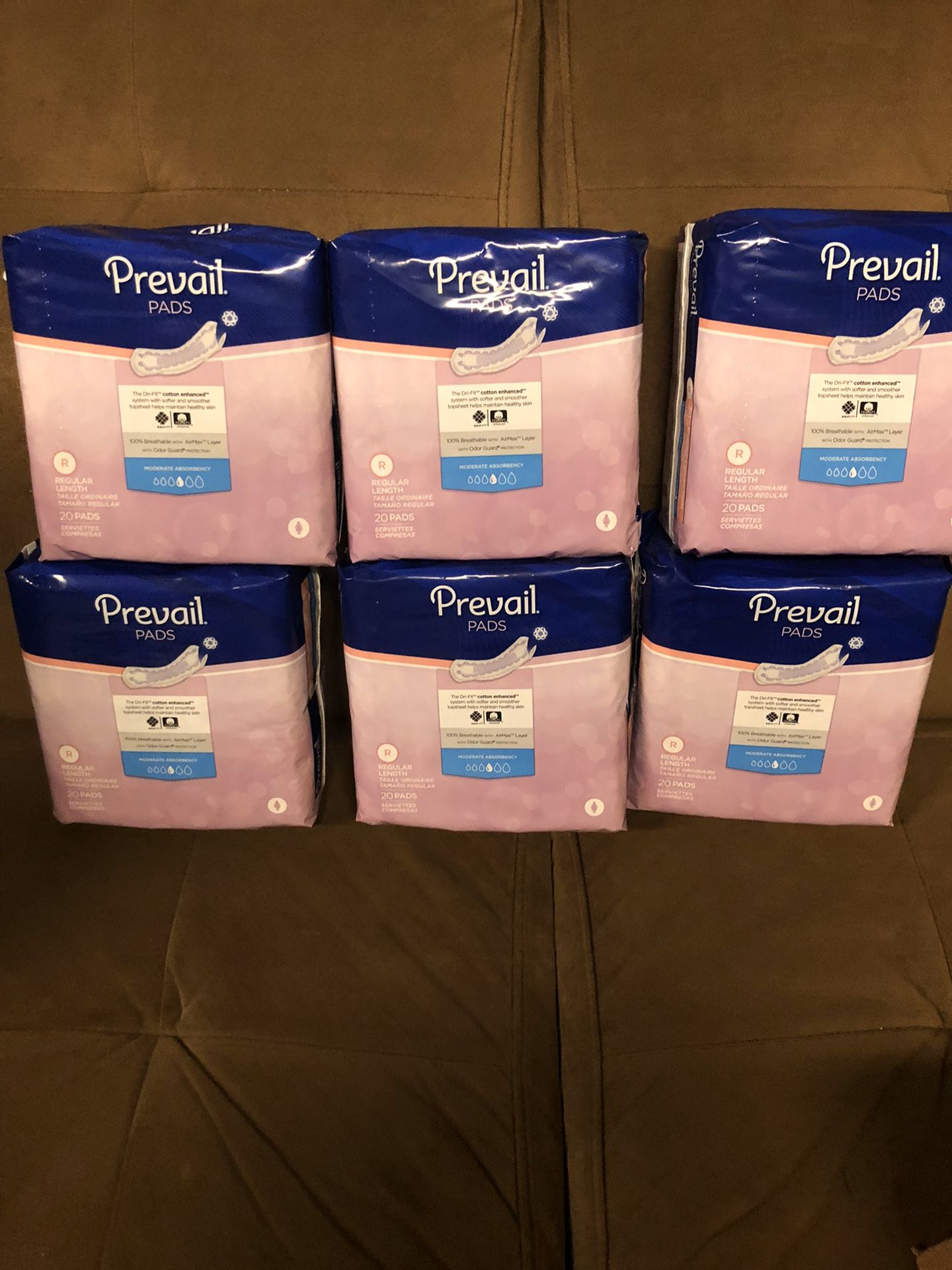 Women pads individually wrapped 20 in each bags
