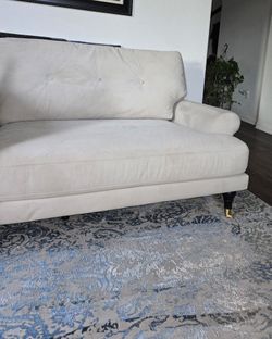 Cream Couch, Ottoman, chair Set