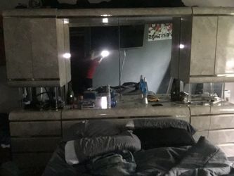 2 Italian queen size beds and dressers