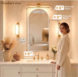 Medicine Cabinet Mirror, Wall-Mounted Mirror Cabinet, 16x32 Inch