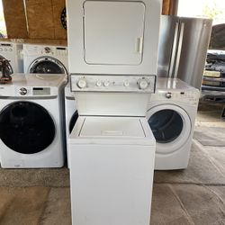 Ge Stackable Washer, Electric Dryer