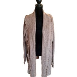 Nwot Size 1XL
Tahari open fringe cardigan