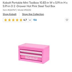 Hot Pink Kobalt Mini Toolbox