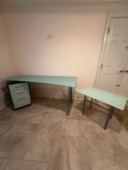 Glass desk