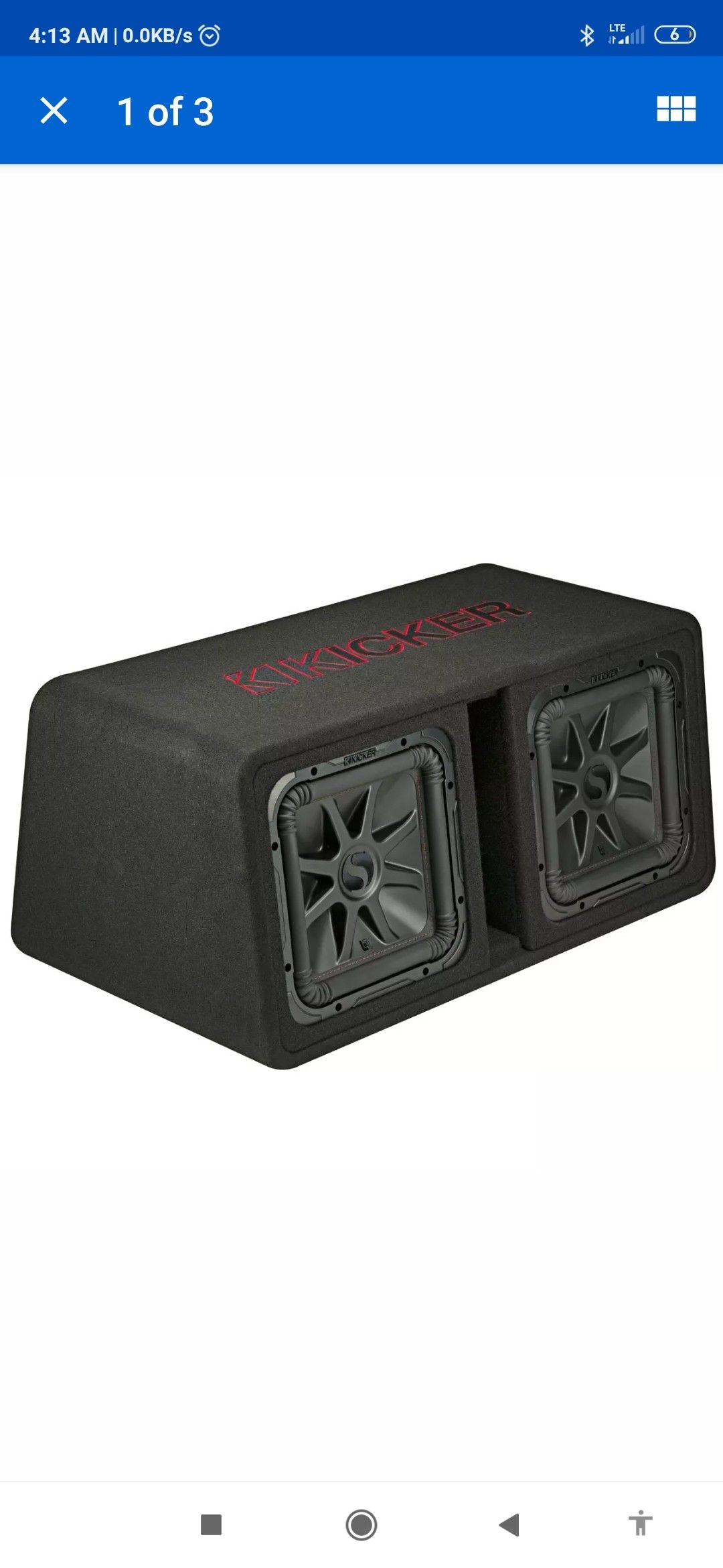 Kicker box w/ 12"solobaric subs