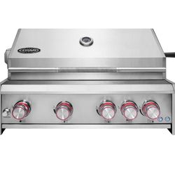 Cosmo 5 Burner 32 Inch Built In Propane Gas Grill 