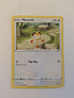 Meowth Pokemon Card Pokémon Sword & Shield Fusion Strike 199