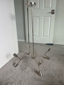 Polished silver sputnik style light