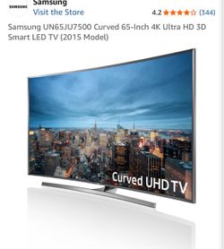 SAMSUNG 65 INCH UN65JU7500FXZA CURVED LE