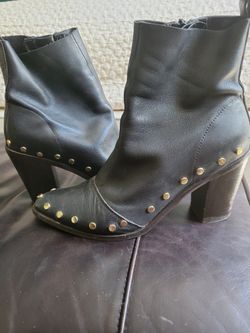 Leather Studded Boots
