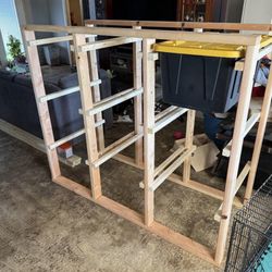 3×3 tote rack holding 9 containers total