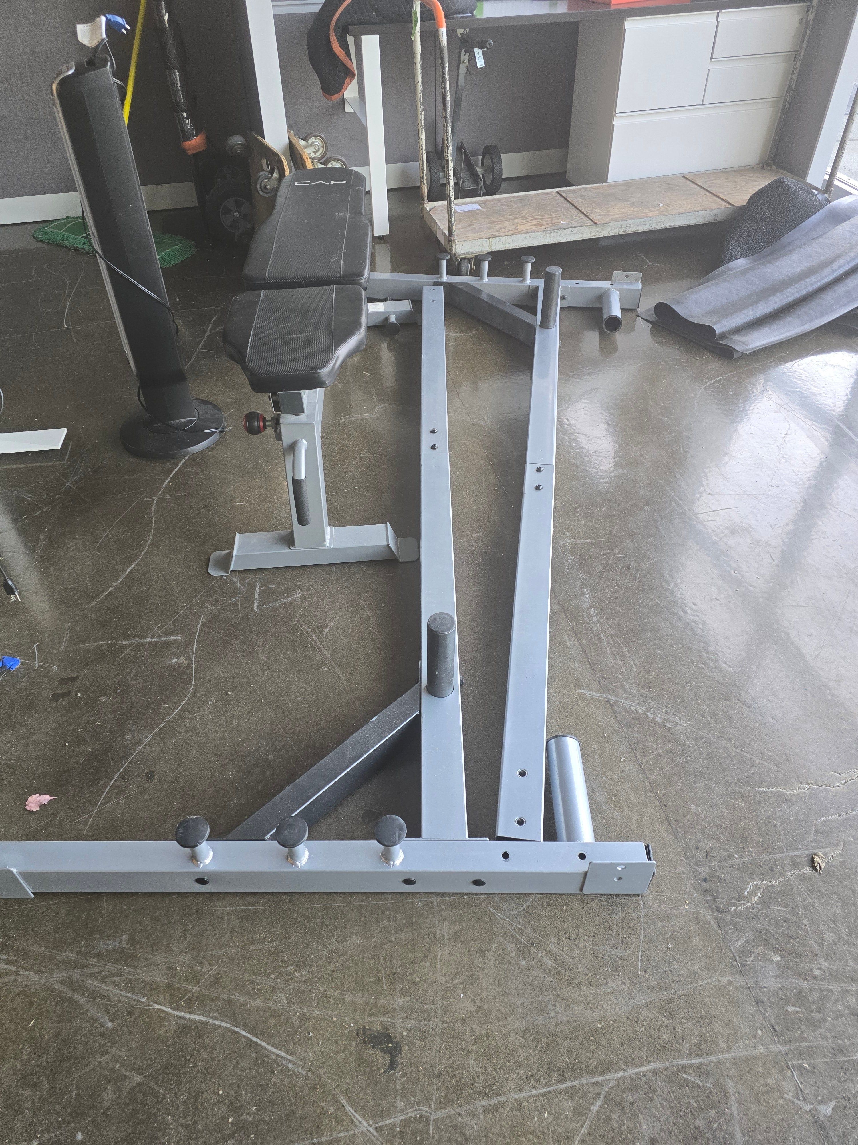 SOLD - Athletic Bench and Squat Rack