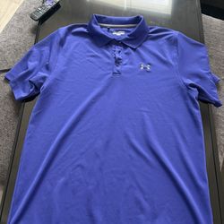 MENS PURPLE UNDER ARMOUR POLO SZ. XL