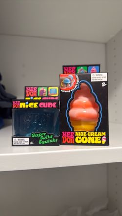 Nee Doh Nice Ice Cream and Cube Stress Toy combo