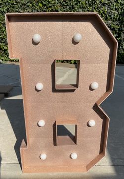 3’ Letter “B” Rose Gold Marquee Letter