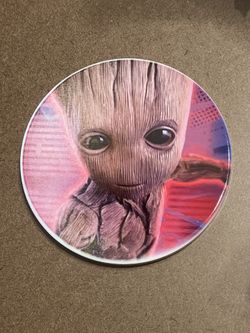 Baby Groot Round Ceramic Coaster